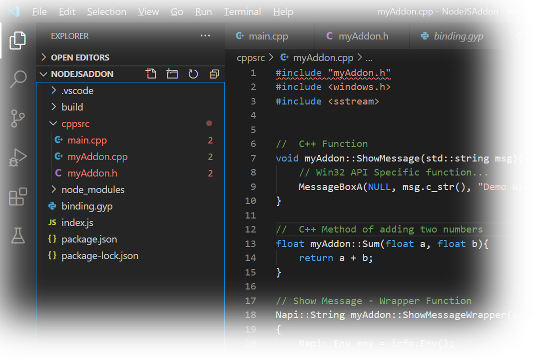 addon project structure